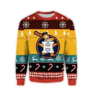 Funny Simpsons Houston Astros Holiday Ugly Sweater For Festive Cheer