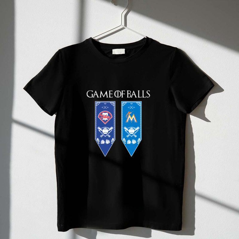 Game of Thrones-Inspired T-Shirt with Philadelphia Phillies & Miami Marlins Designs