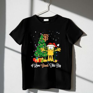 Garfield Christmas San Francisco Giants Logo Holiday T-Shirt For Fans