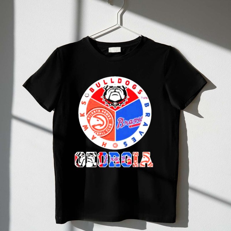 Atlanta City Champions T-Shirt - Georgia Bulldogs, Braves & Hawks Design