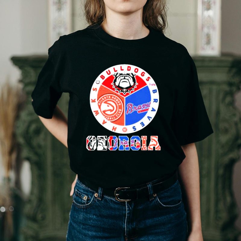 Atlanta City Champions T-Shirt - Georgia Bulldogs, Braves & Hawks Design - Image 2