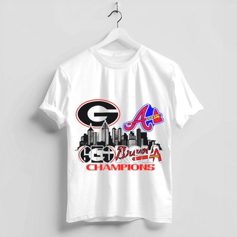 Uga Bulldogs Champions Celebration T-Shirt - Georgia Braves Fan Tee - Image 4