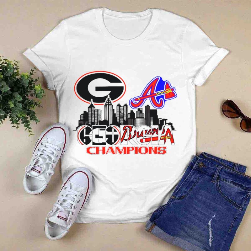 Uga Bulldogs Champions Celebration T-Shirt - Georgia Braves Fan Tee - Image 6
