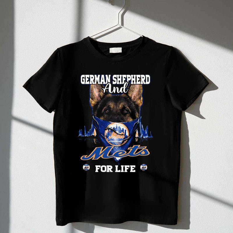 German Shepherd and Mets For Life New York Mets T Shirt t shirt 1 1