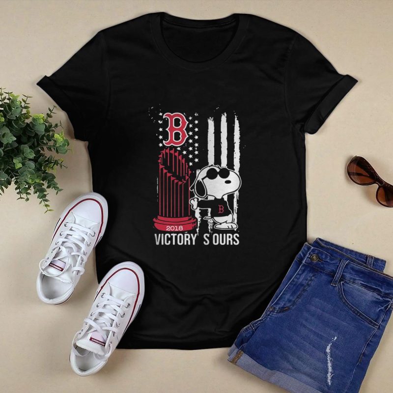 Victory Is Ours 2018 Snoopy Boston Red Sox T-Shirt - Perfect Fan Apparel - Image 5