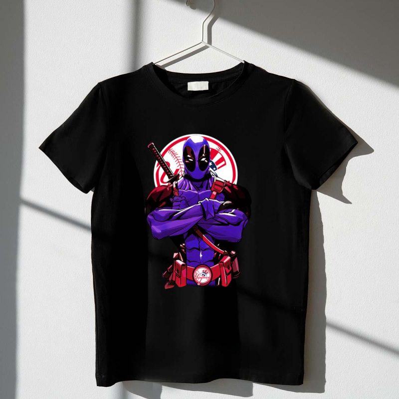 Giants Deadpool New York Yankees t shirt 1 1