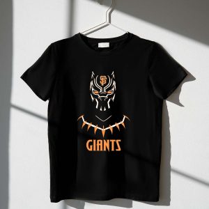 San Francisco Giants T-Shirt With Black Panther Mask Design For Fans
