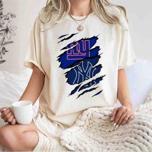 Giants Yankees Claw Marks Logo T-Shirt - Unique Sports Tee