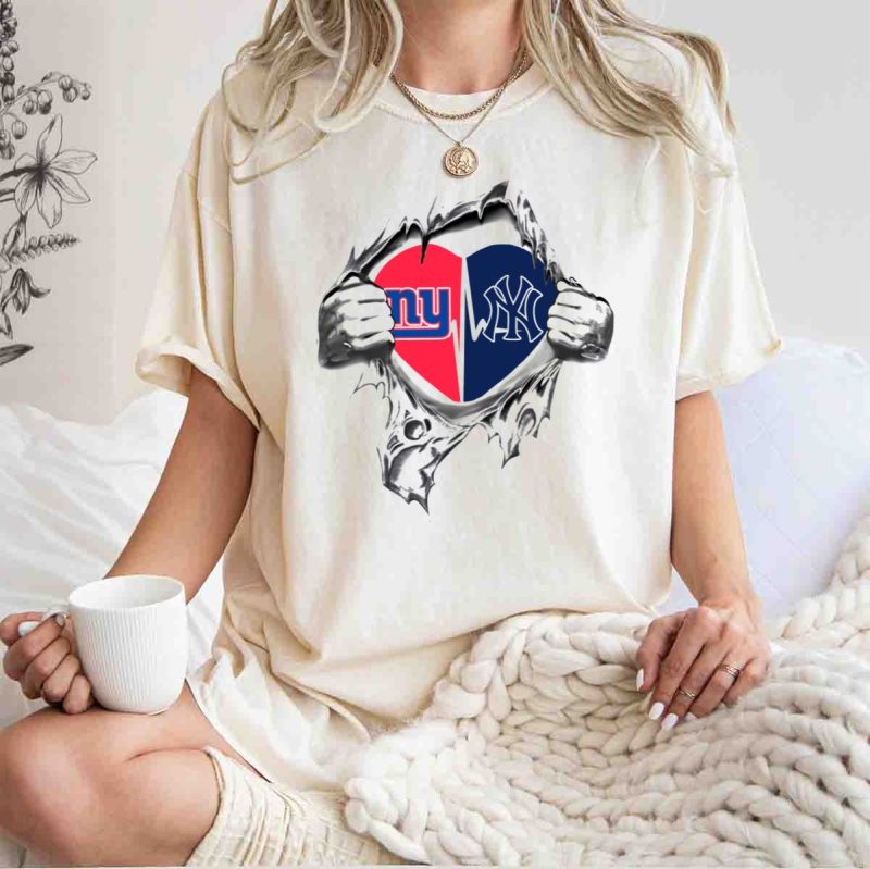 Giants Yankees Heartbeat Symbol My Heart T Shirt t shirt 1 1