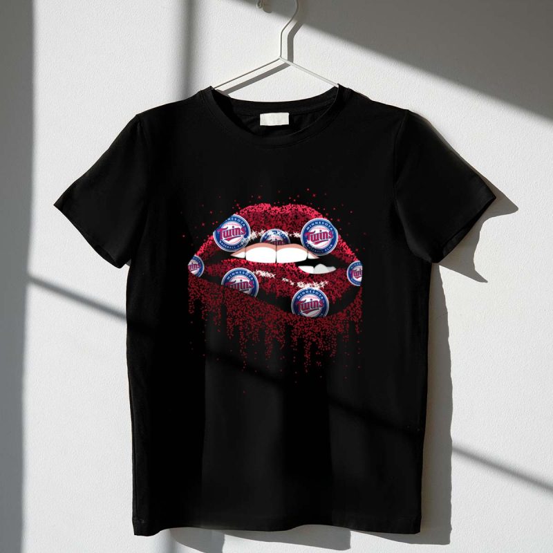 Glitter Lips Minnesota Twins Baseball Logo Fan T Shirt t shirt 1 1