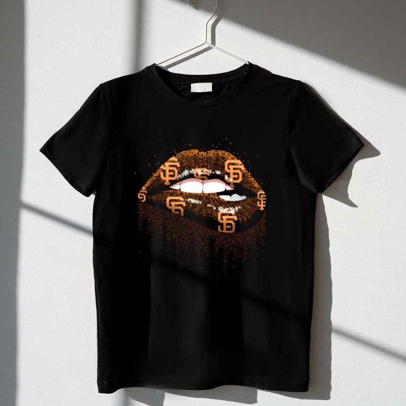 Glitter Lips San Francisco Giants Logo Sparkle Fans T Shirt t shirt 1 1