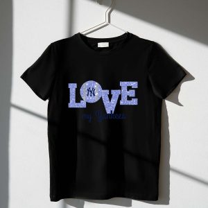 Glitter Love Yankees T-Shirt For New York Fans - Stylish & Fun Design