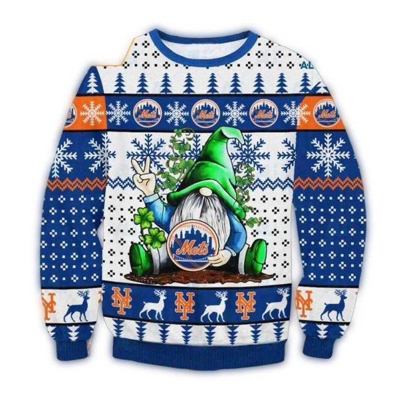 Gnome New York Mets Christmas Ugly Sweater 1