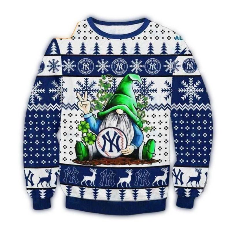 Gnome New York Yankees Ugly Christmas Sweater 1