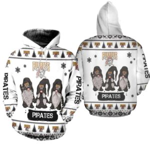 Gnomes Christmas All Over Print Hoodie for Pittsburgh Pirates Fans