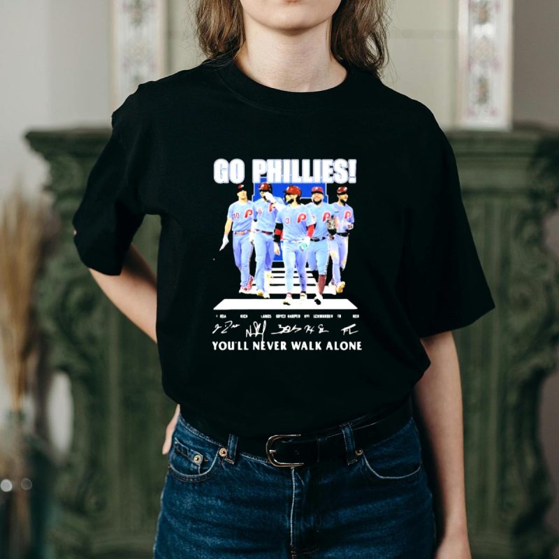 Philadelphia Phillies Signature T-Shirt - You'll Never Walk Alone Design - Image 2