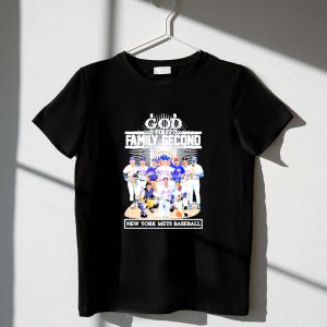 God First Family Second New York Mets Baseball Players Signature T-Shirt