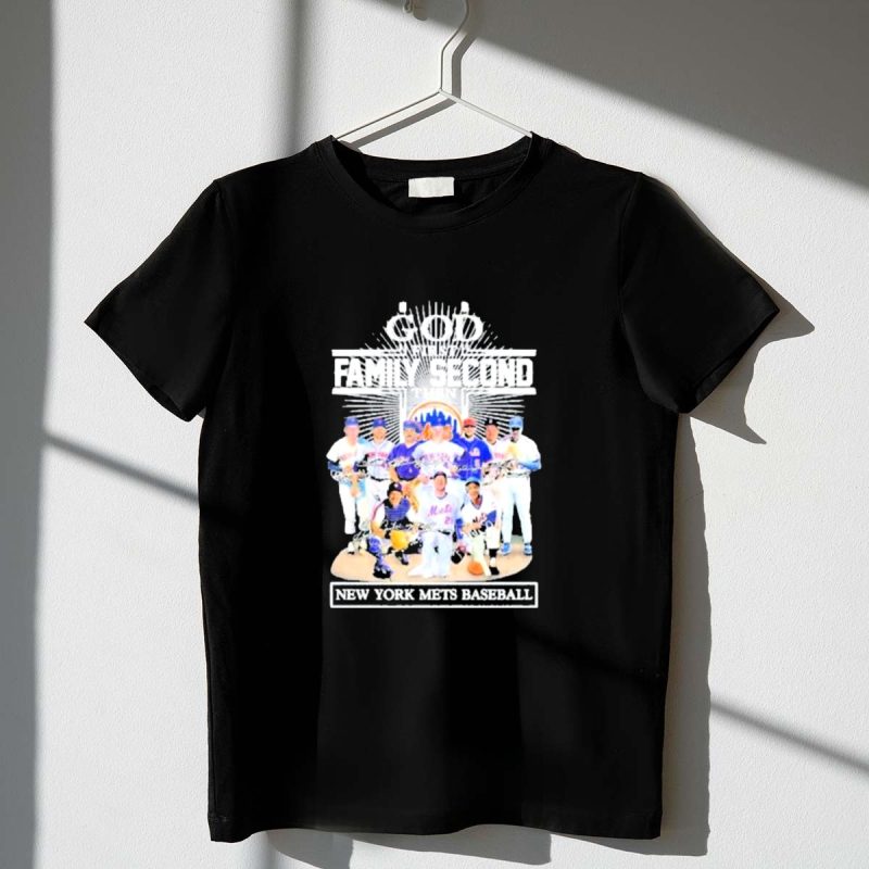 God First Family Second Then New York Mets Baseball Players Signatures T Shirt t shirt 1 1