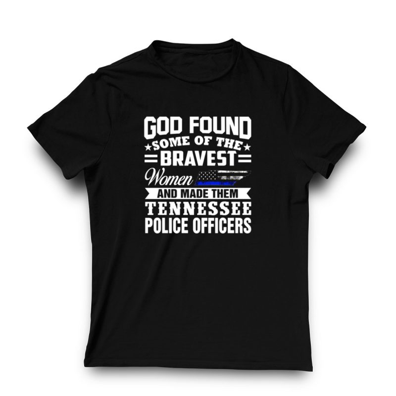 Bravest Women Of Tennessee Police Officers T-Shirt - God Bless Our Heroes - Image 3