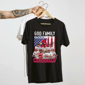 God Family Country Cardinals American Flag Unisex Graphic T-Shirt