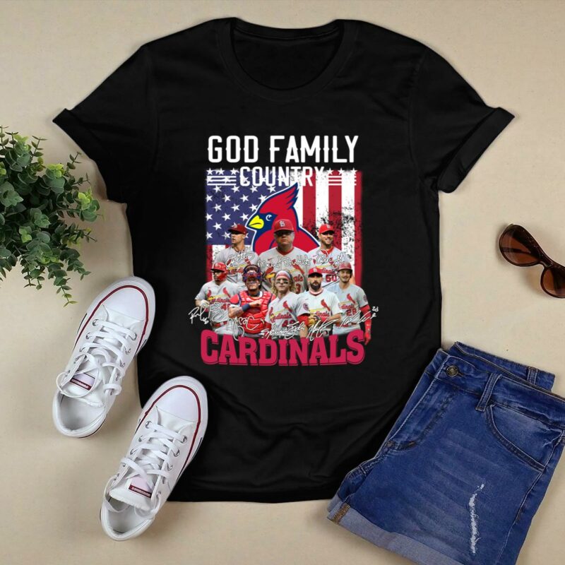 God Family Country Cardinals American Flag Unisex Graphic T-Shirt - Image 5