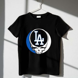 Grateful Dead X Dodgers Iconic Skull Logo T-Shirt For Fans