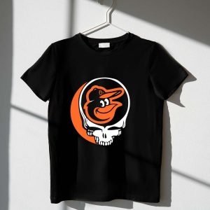 Grateful Dead Steal Your Face Baltimore Orioles T-Shirt - Unique Mashup Design
