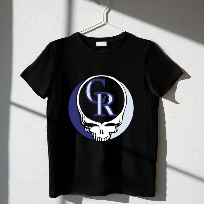 Grateful Dead Steal Your Face Colorado Rockies CR Logo Fusion T Shirt t shirt 1 1
