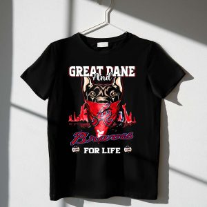 Atlanta Braves T-Shirt With Great Dane Design - Perfect For Fans
