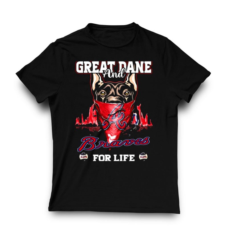 Atlanta Braves T-Shirt With Great Dane Design - Perfect For Fans - Image 3