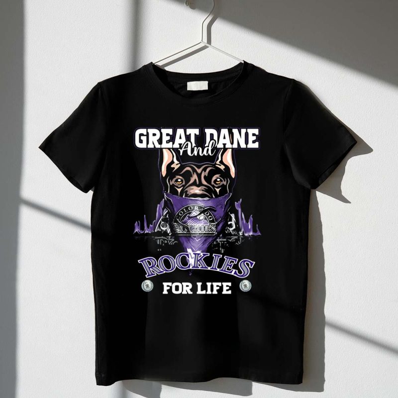 Great Dane and Colorado Rockies for Life T Shirt t shirt 1 1