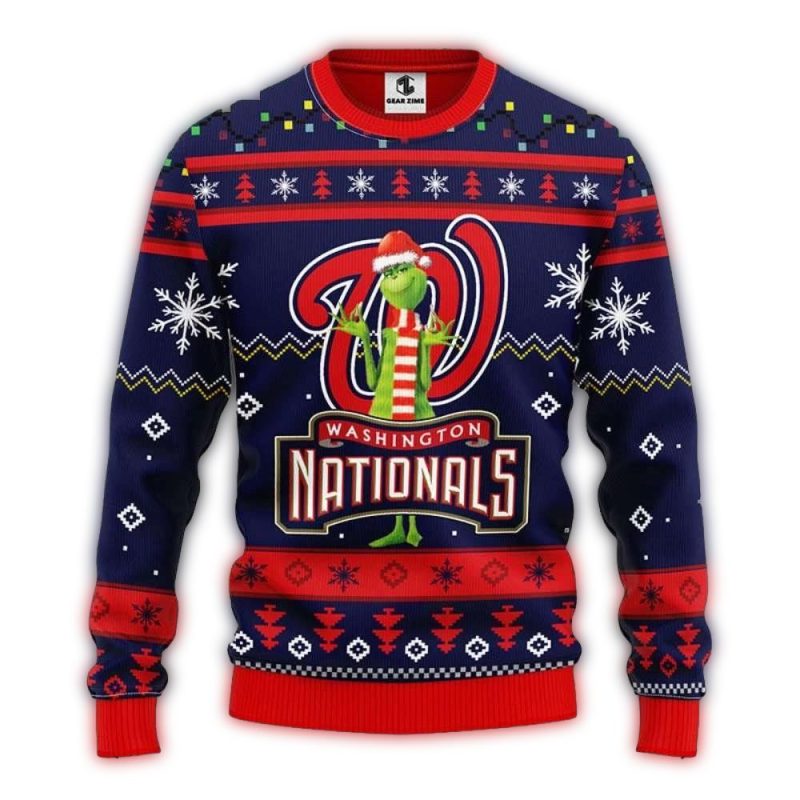 Grich Hat Christmas With Washington Nationals Ugly Sweater 1