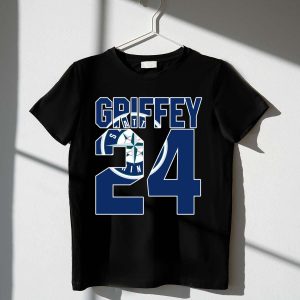 Seattle Mariners Griffey 24 Iconic Jersey Design T-Shirt For Fans
