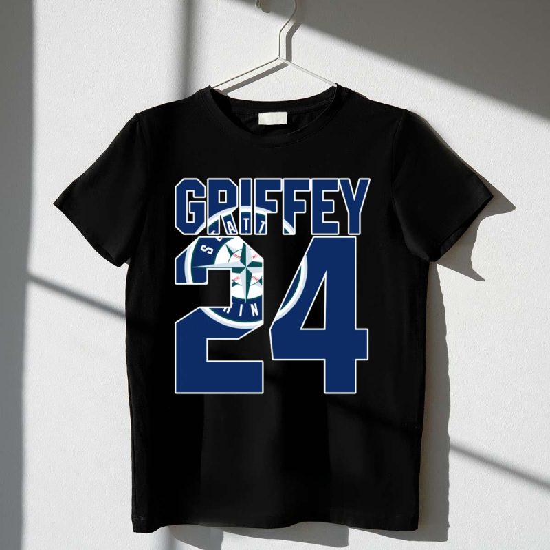 Griffey 24 Seattle Mariners Iconic Jersey Design with Team T Shirt t shirt 1 1