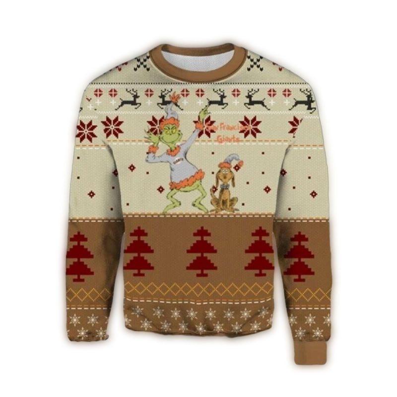 Grinch And Max San Francisco Giants Ugly Sweater 1