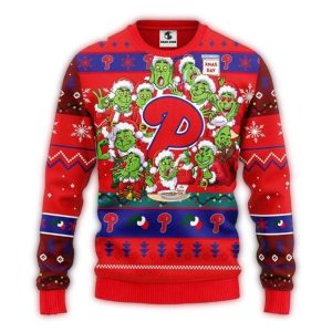 Grinch Fest Philadelphia Phillies Christmas Sweatshirt for Holiday Cheer
