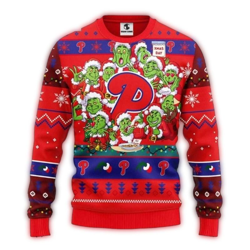 Grinch Fest Philadelphia Phillies Christmas Sweatshirt for Holiday Cheer