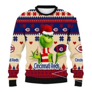 Grinch Hold Ball Cincinnati Reds Ugly Sweater