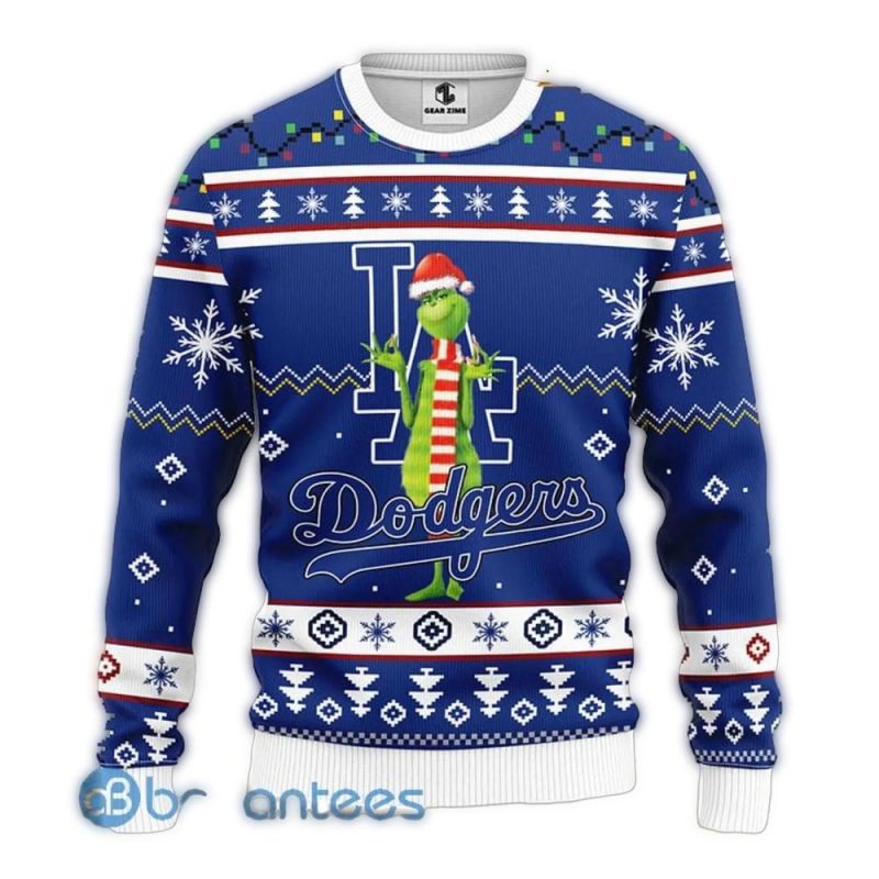 Grinch Los Angeles Dodgers Christmas Ugly Sweater for Holiday Cheer