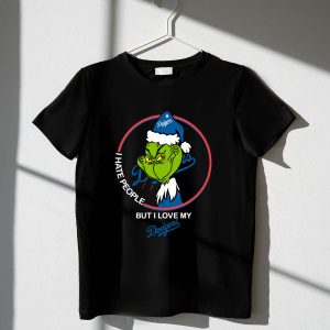 Grinch I Hate People But Love My Dodgers T-Shirt - Fun LA Fan Apparel