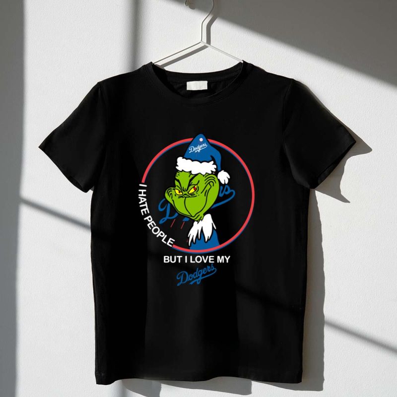 Grinch I Hate People But Love My Dodgers T-Shirt - Fun LA Fan Apparel