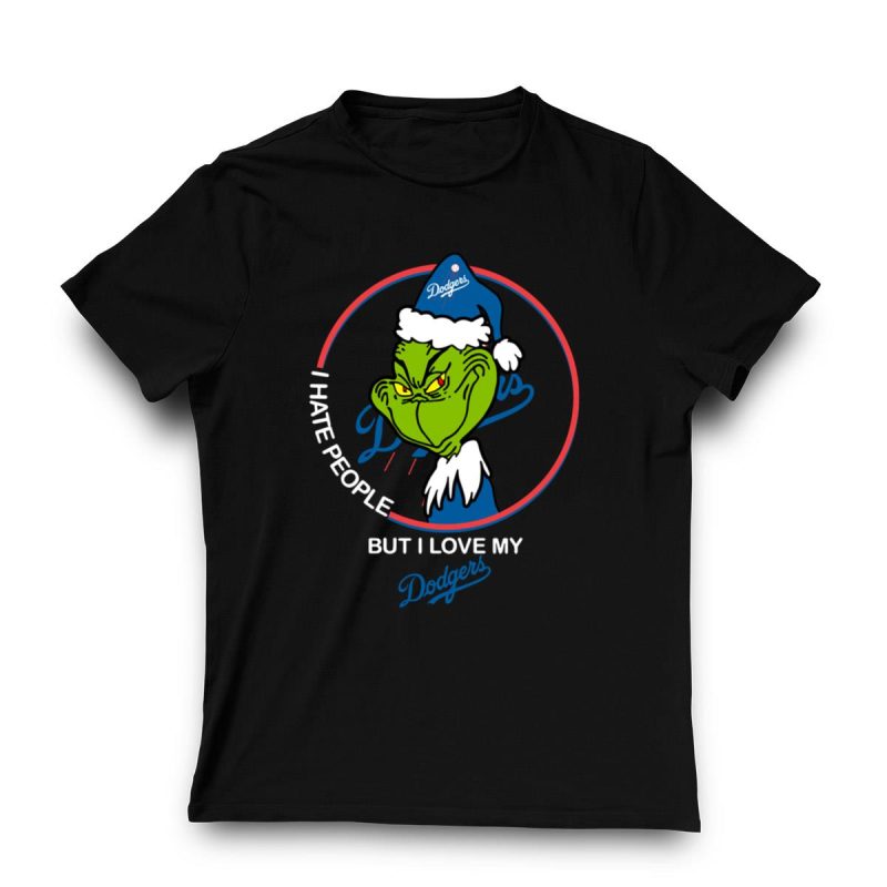 Grinch I Hate People But Love My Dodgers T-Shirt - Fun LA Fan Apparel - Image 3