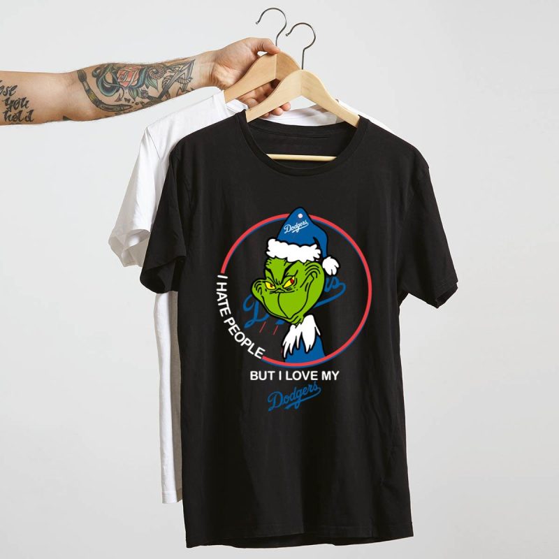 Grinch I Hate People But Love My Dodgers T-Shirt - Fun LA Fan Apparel - Image 4