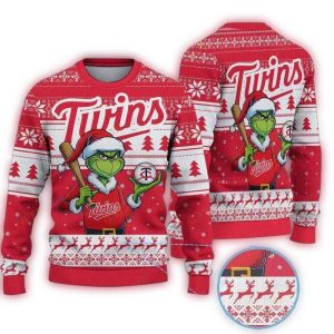 Ugly Grinch Baseball Sweatshirt For Minnesota Twins Fans