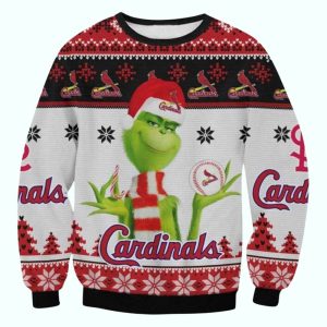Grinch St Louis Cardinals Christmas Ugly Sweater
