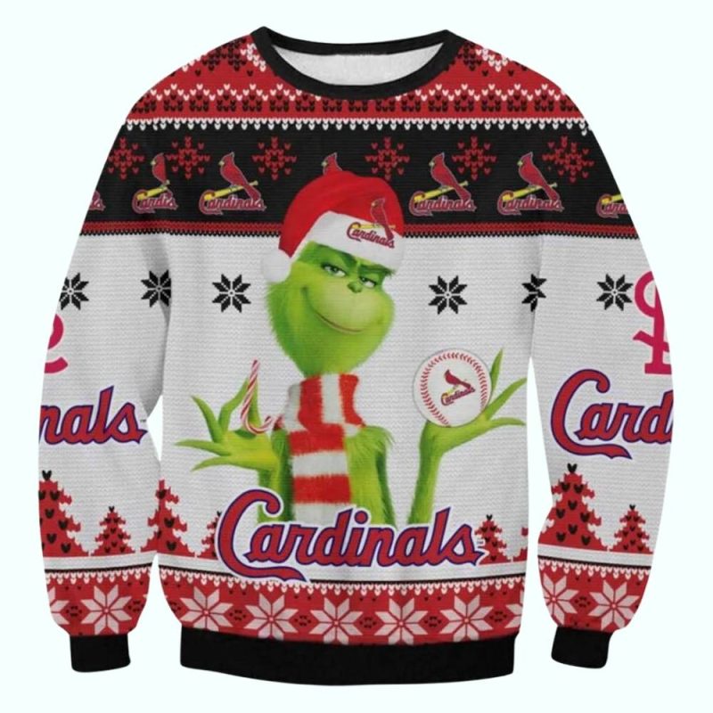 Grinch St Louis Cardinals Christmas Ugly Sweater