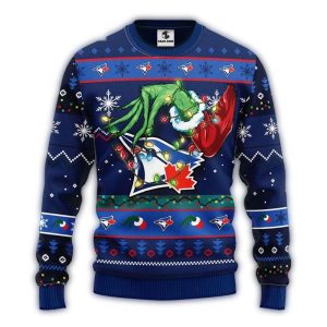 Grinch Stealing Christmas Lights Toronto Blue Jays Ugly Sweater