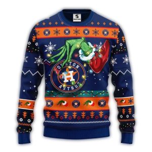Grinch Stealing Houston Astros Christmas Sweatshirt For Holiday Cheer