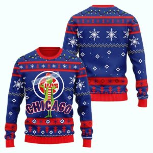 Grinch With Chicago Cubs Christmas Ugly Sweater
