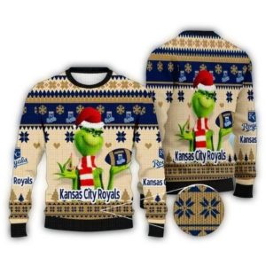 Kansas City Royals Grinch Ugly Christmas Sweater For Holiday Cheer